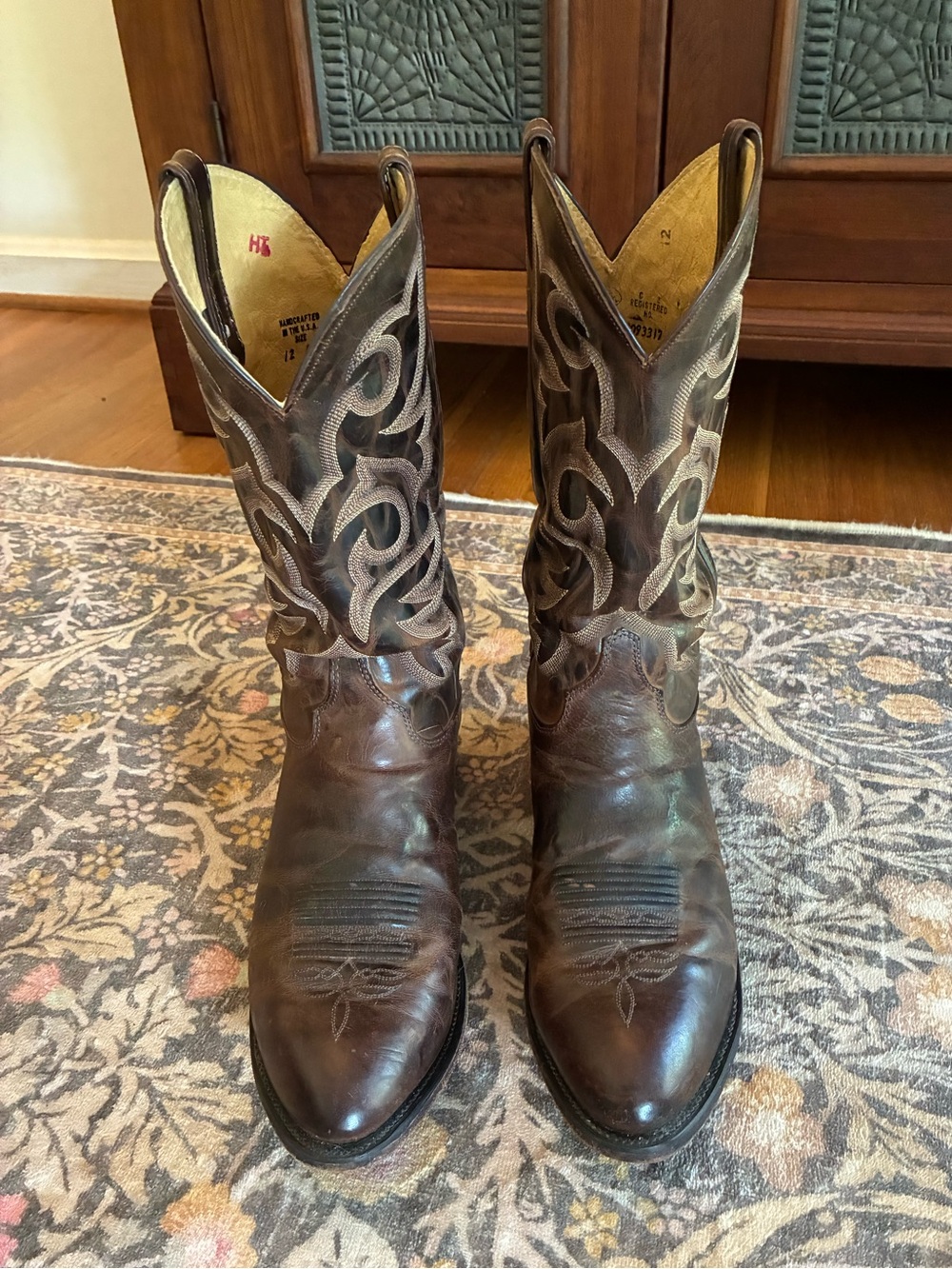 Classic Western Cowboy Boots, Justin Boots 12.